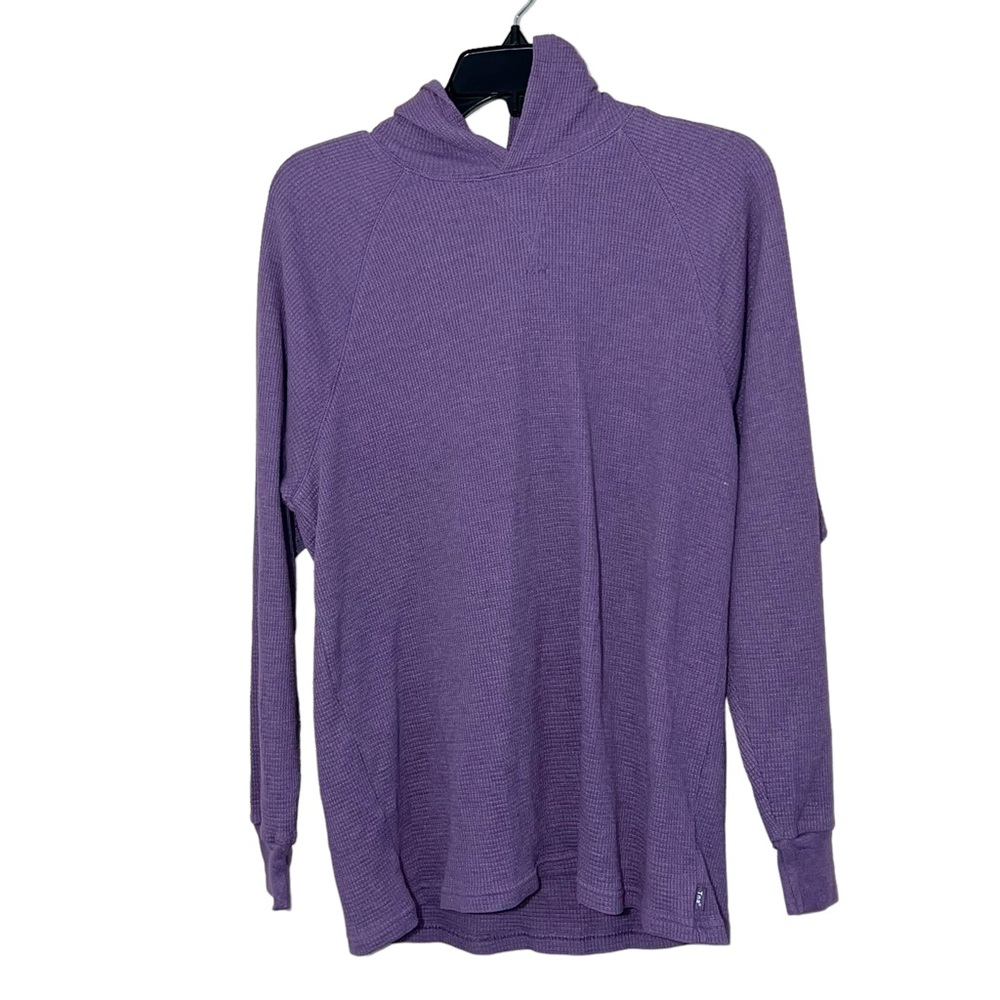 Aritizia TNA Purple Thermal Waffle knit Hoodie Sweatshirt Sweater Size Small